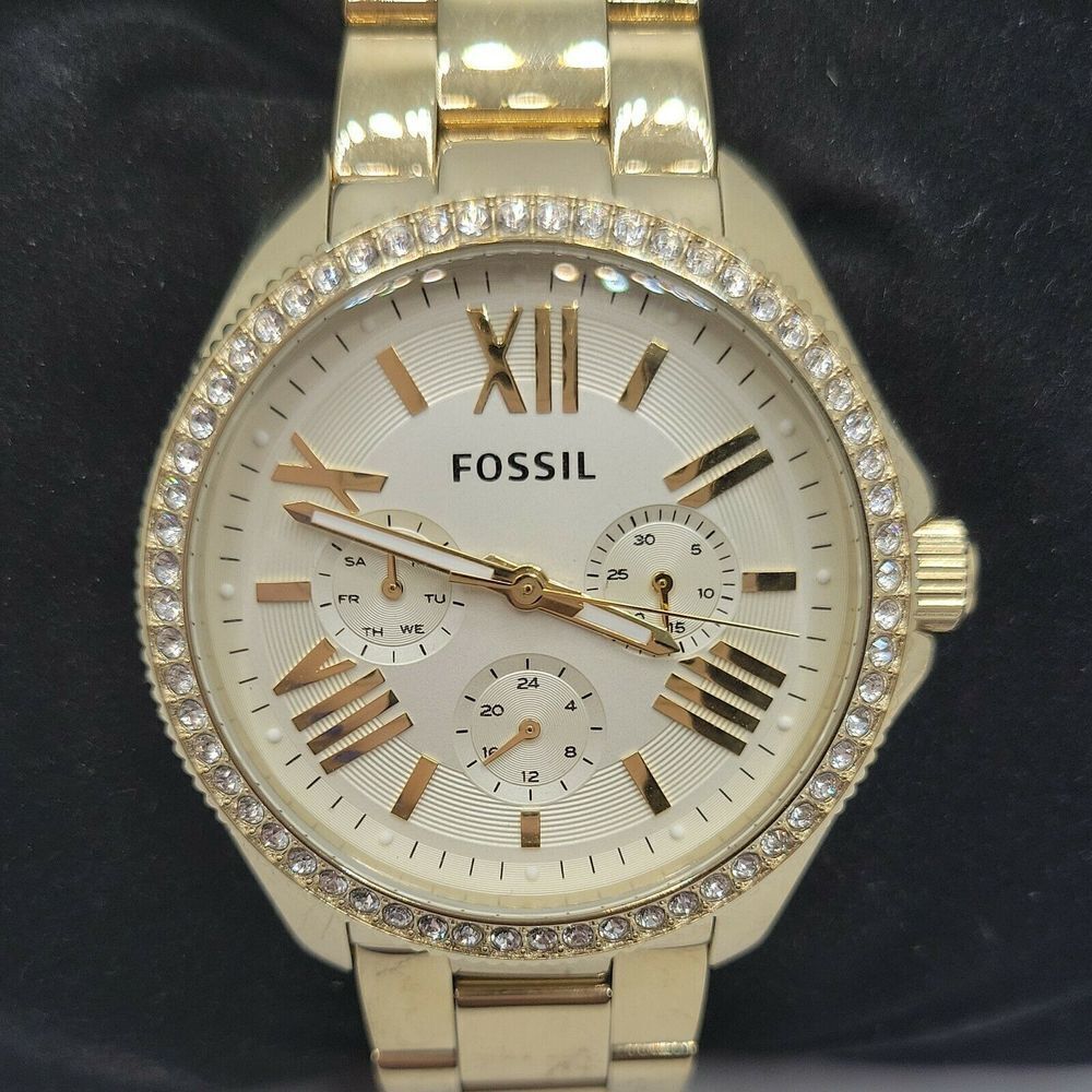FOSSIL Cecile AM4482 Women's Gold Stainless Steel Analog Dial Quartz Watch DE445